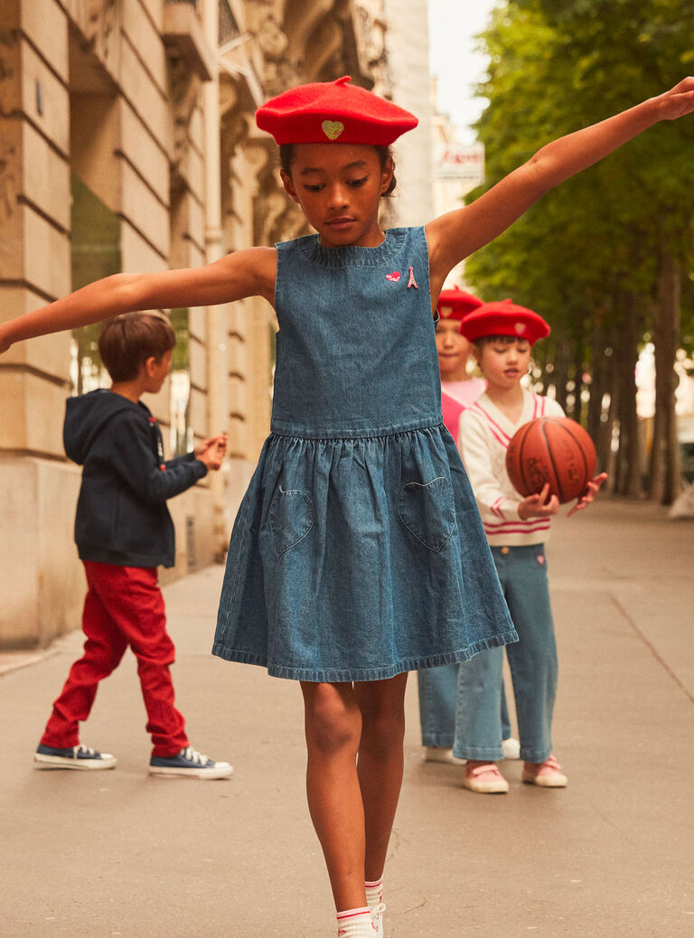 Robe en jean denim et blanc légère