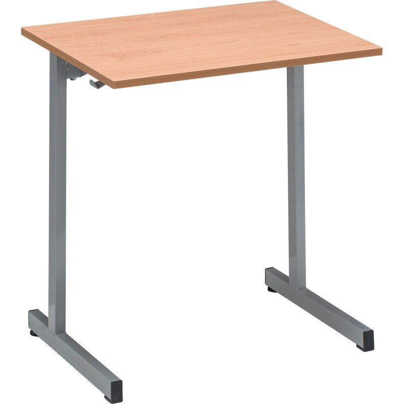 Table scolaire 1 place SYLLAB - L.70 cm - plateau hêtre - Taille 5 pour CE2/CM1