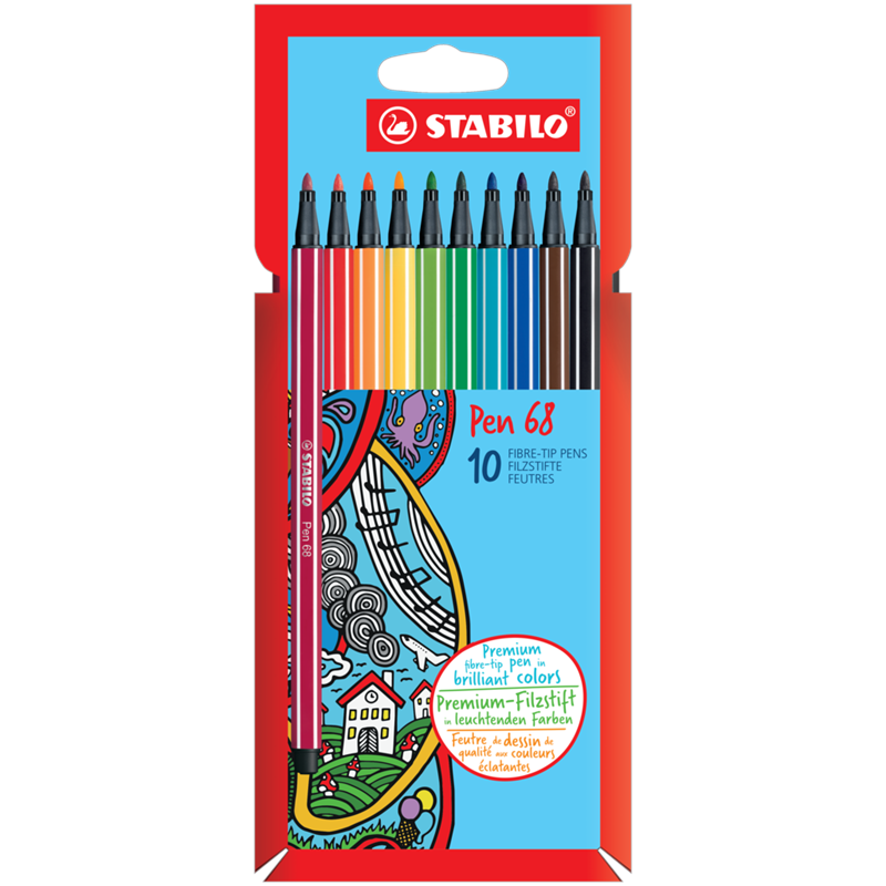 STABILO<br>Tusser Pen 68, 10 stk