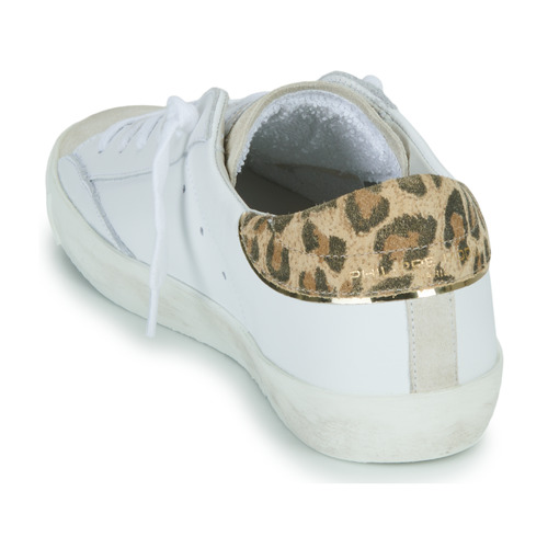 Philippe Model - PRSX LOW WOMAN Blanco / Leopardo