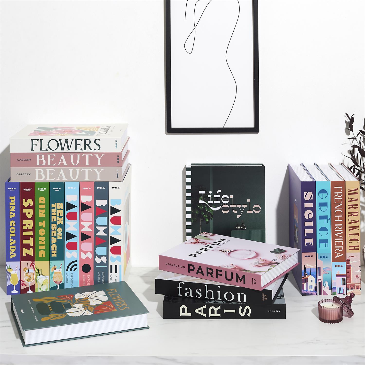 LIVRE RANGEMENT DECO BEAUTY ET FLOWERS 33X25CM
