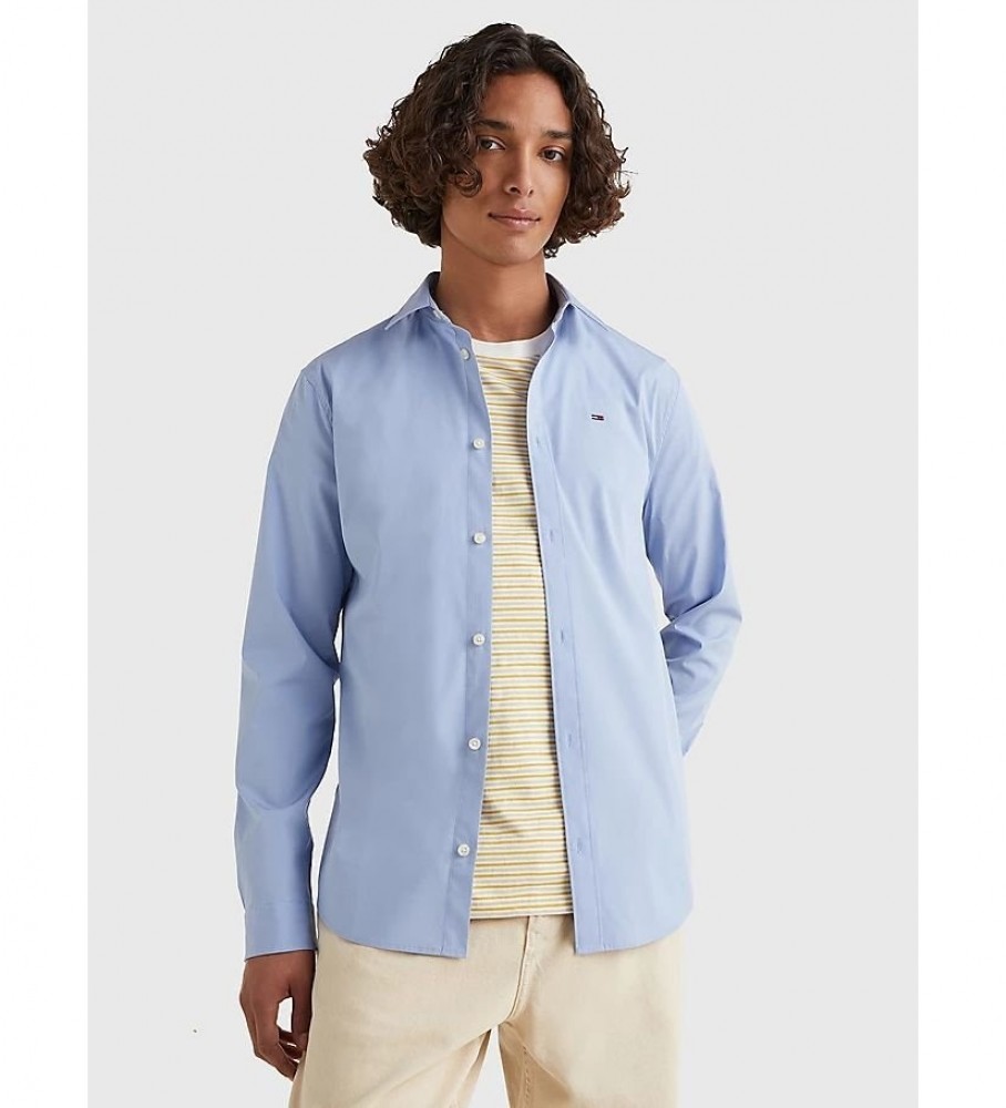 Camisa Tommy Jeans Original Stretch Lavender Popeline