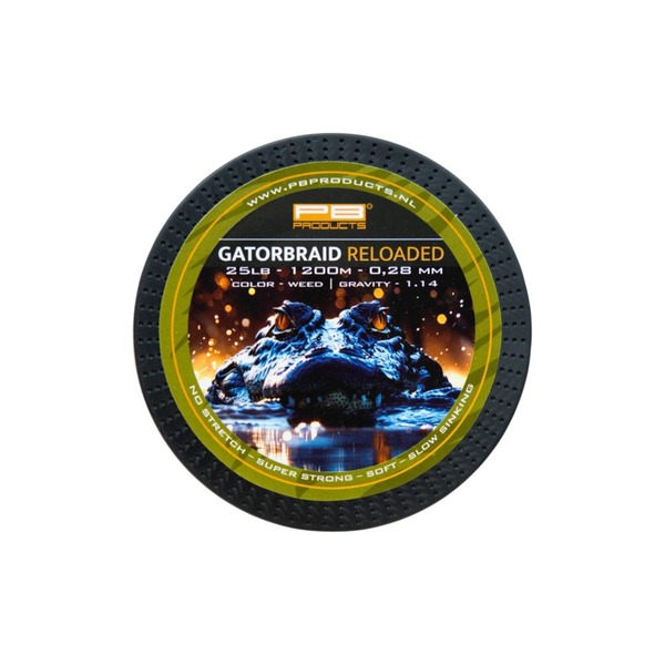 Tresse Carpe PB Products Gator Braid Reloaded Weed (1200m)