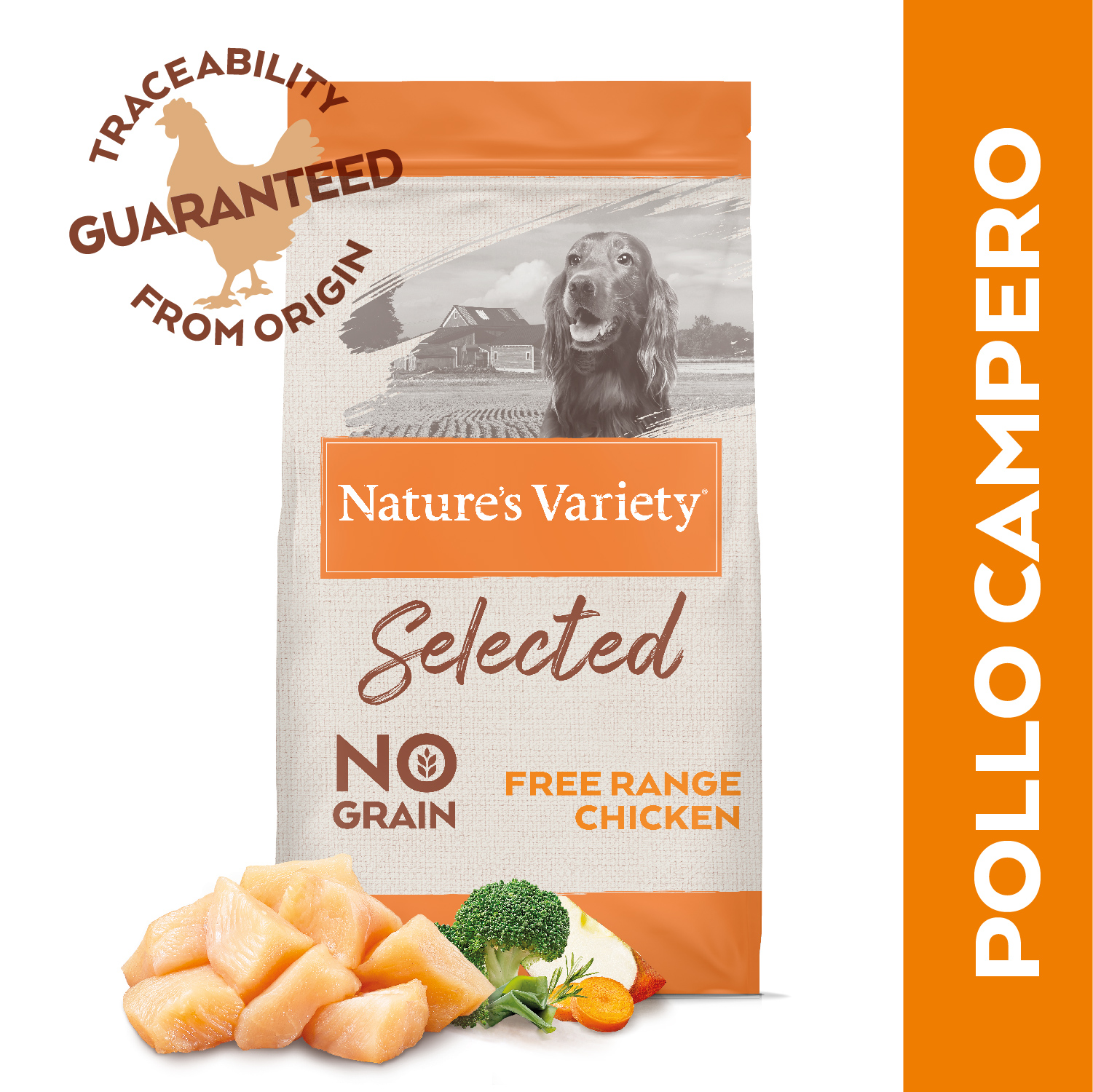 Ração Nature's Variety Selected para Cães Adultos de Porte Médio com Frango