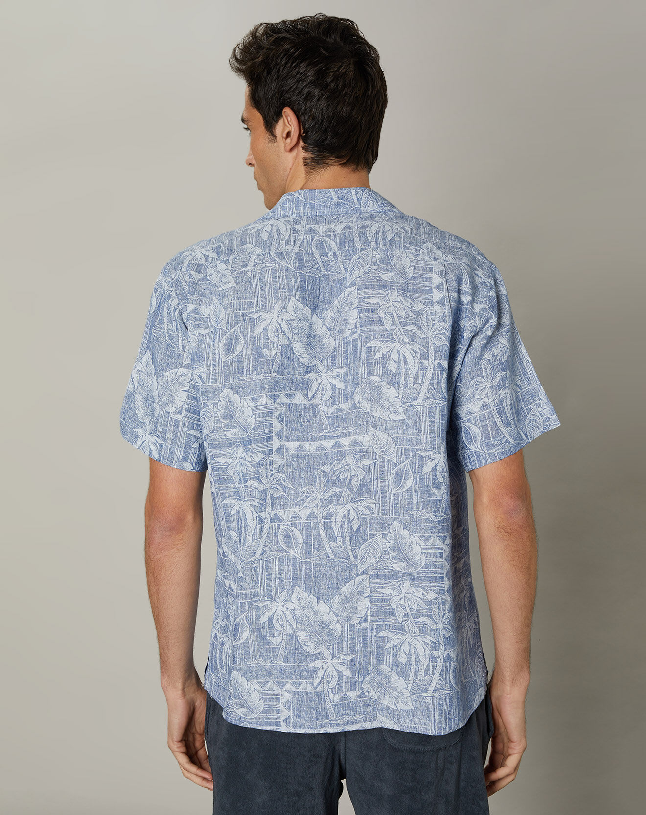 Hartford Chemise regular 100% Lin Palm chambray