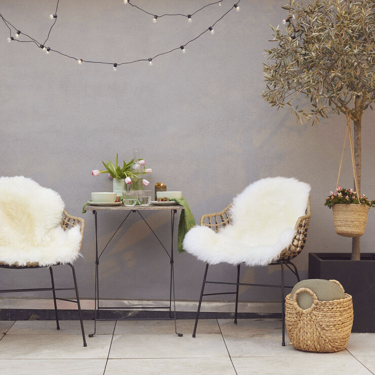 NATURES Collection 90cm-up New Zealand Sheepskin, Long Wool Ivory 95x60