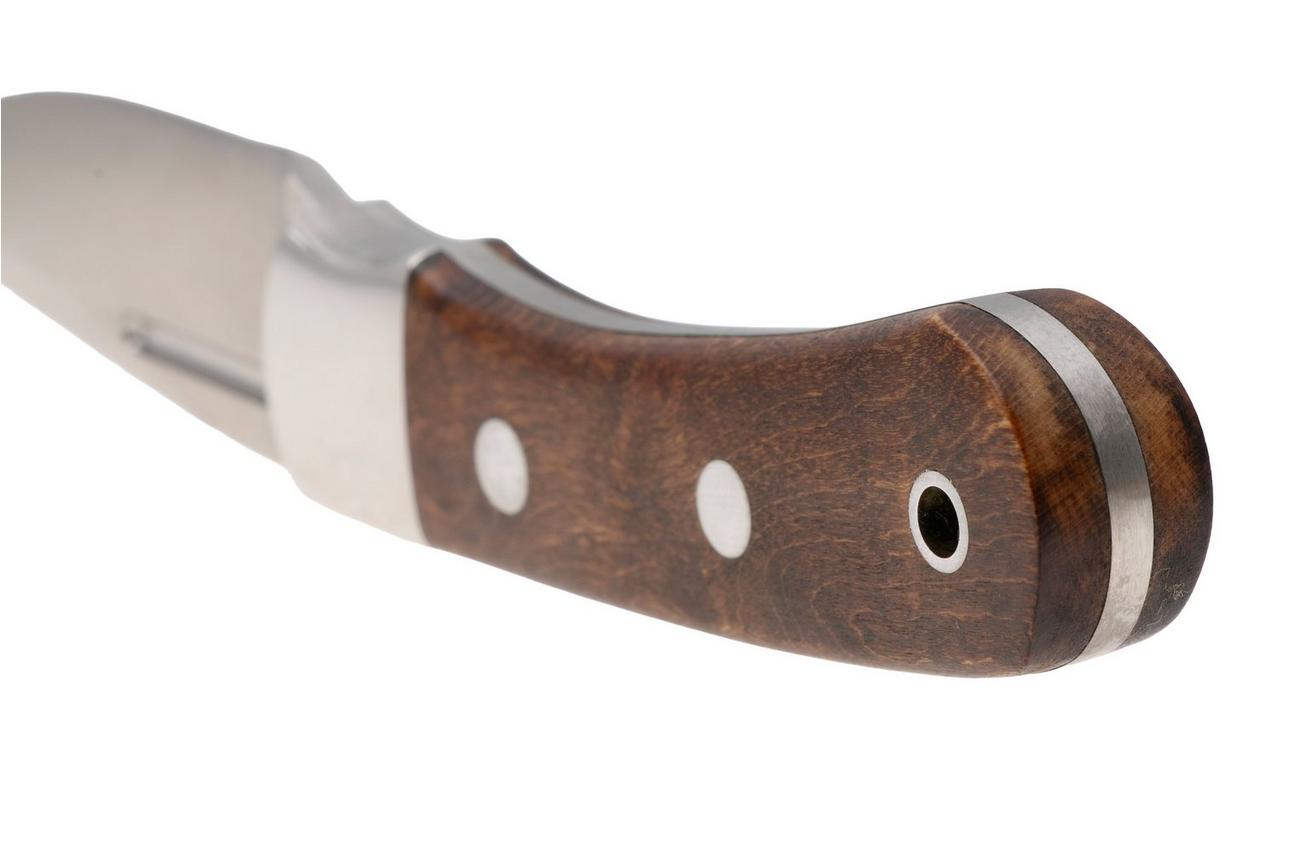 Bark River Essential CPM MagnaCut, Dark Birdseye Maple, vaststaand mes