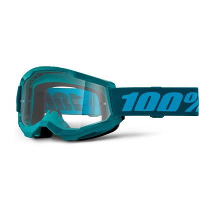 Masque cross 100% STRATA 2 Stone - Clair 2025 - Vert / Bleu