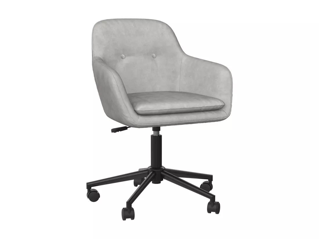 Westerleigh | Chaise de bureau en velours gris clair