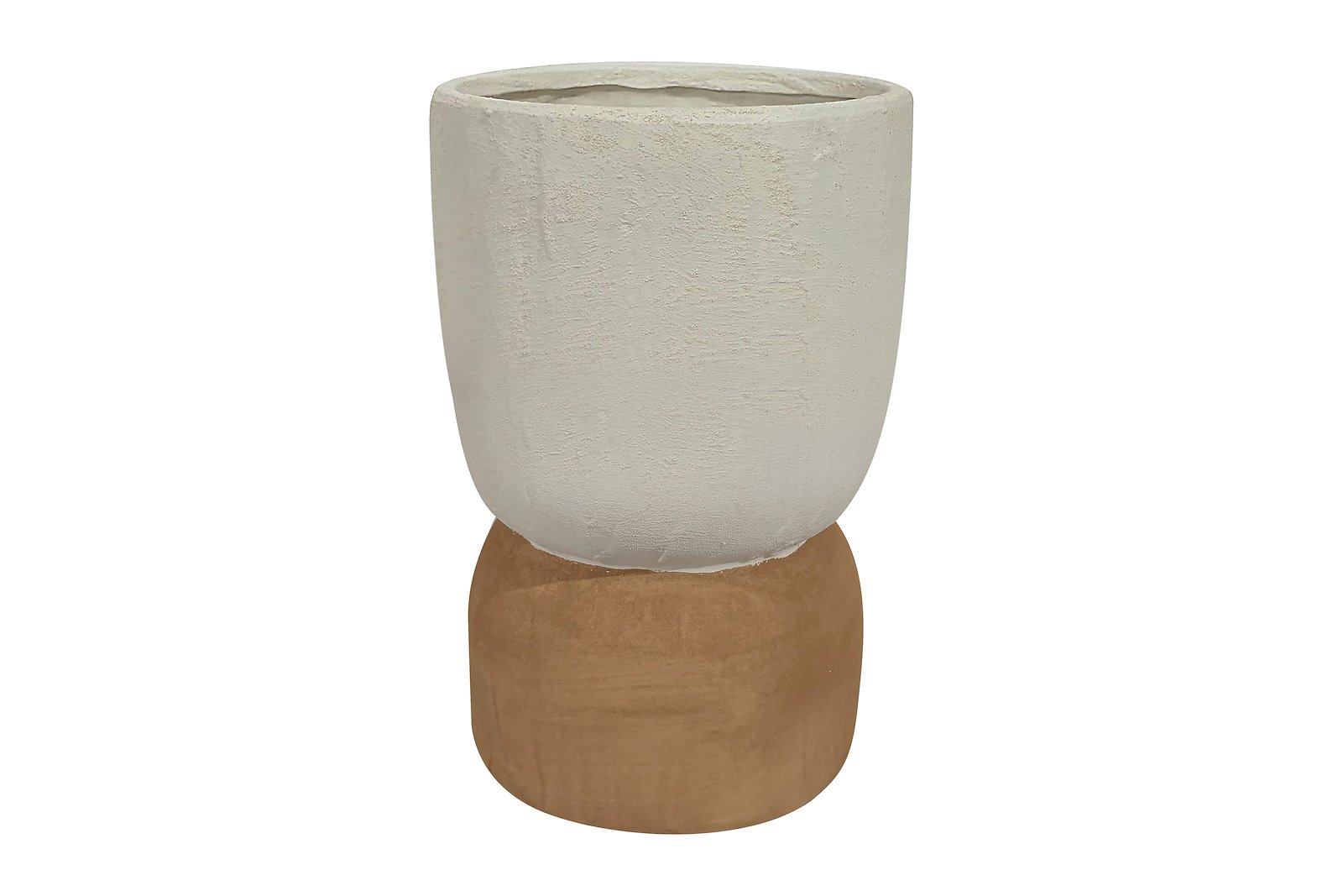 Terre vase/blomsterpotte Offwhite og terrakottafarget Ø26,5 H49,5 cm
