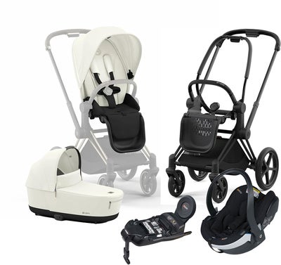 Cybex Priam Duovogn inkl. BeSafe iZi Go Modular X2 & Base, Off White/Matt Black