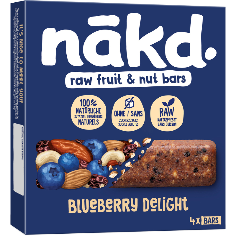 nakd Riegel Blueberry Delight, 35 g, 4 Stück