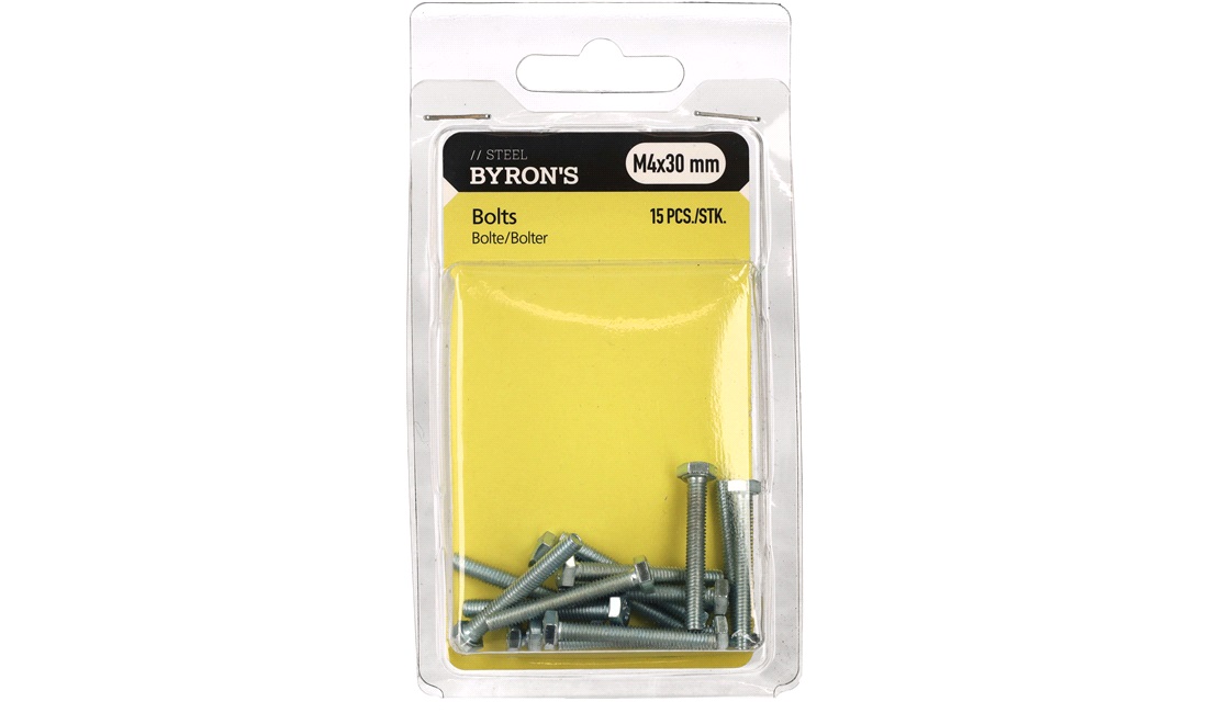 Bolte M4x30 mm - 15 stk.