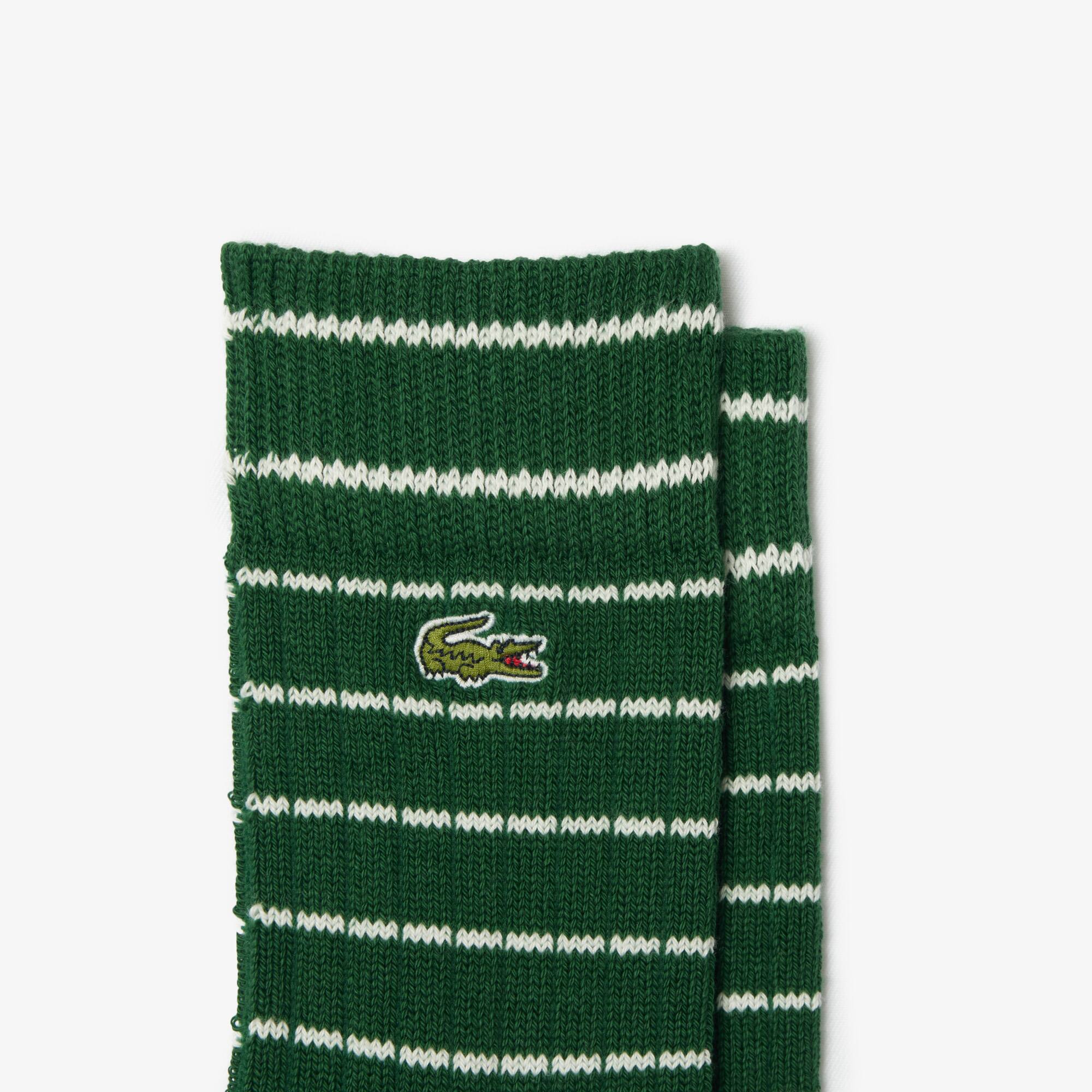 Lot de 2 paires de chaussettes basses rayées Chaussettes - Blanc - Lacoste - Unisex
