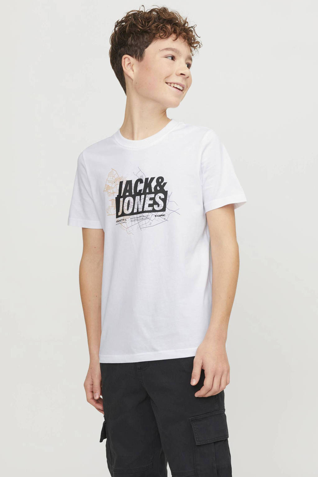 JACK & JONES T-shirt JCOMAP met printopdruk wit