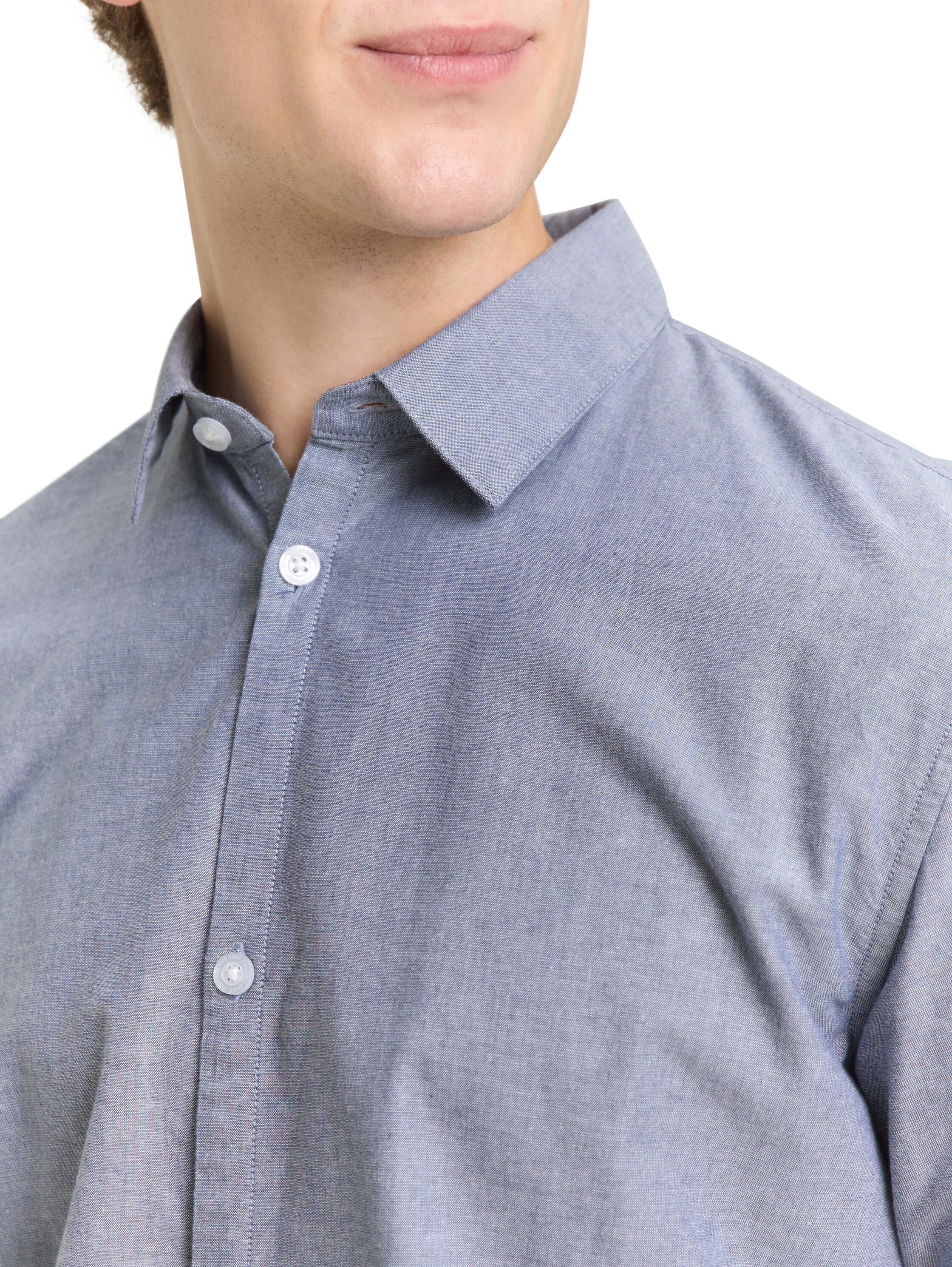 TOM TAILOR Denim Langarmshirt , mit Knopfleiste