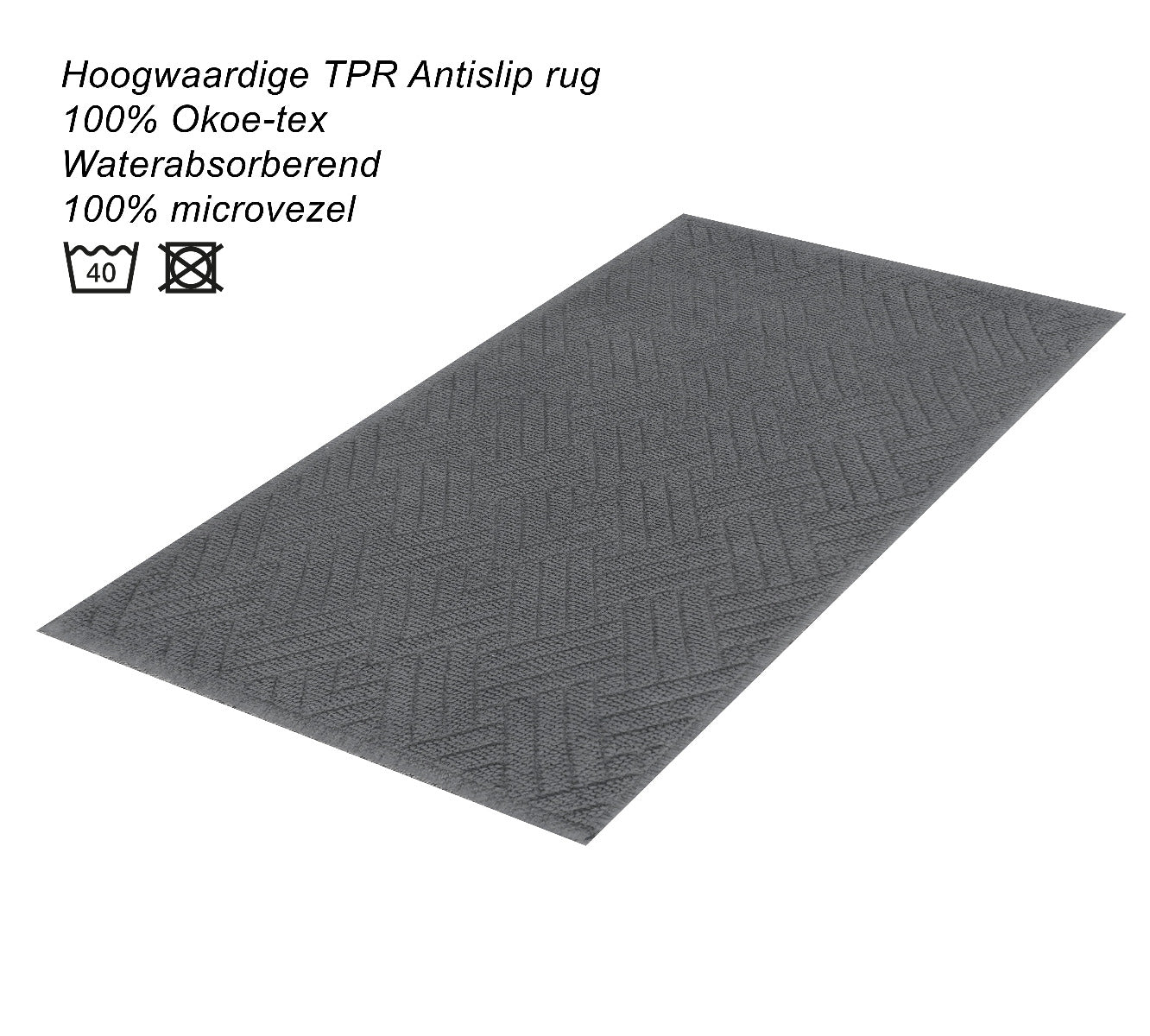 Dutch House Badmat Gaeta - grey 50x80cm