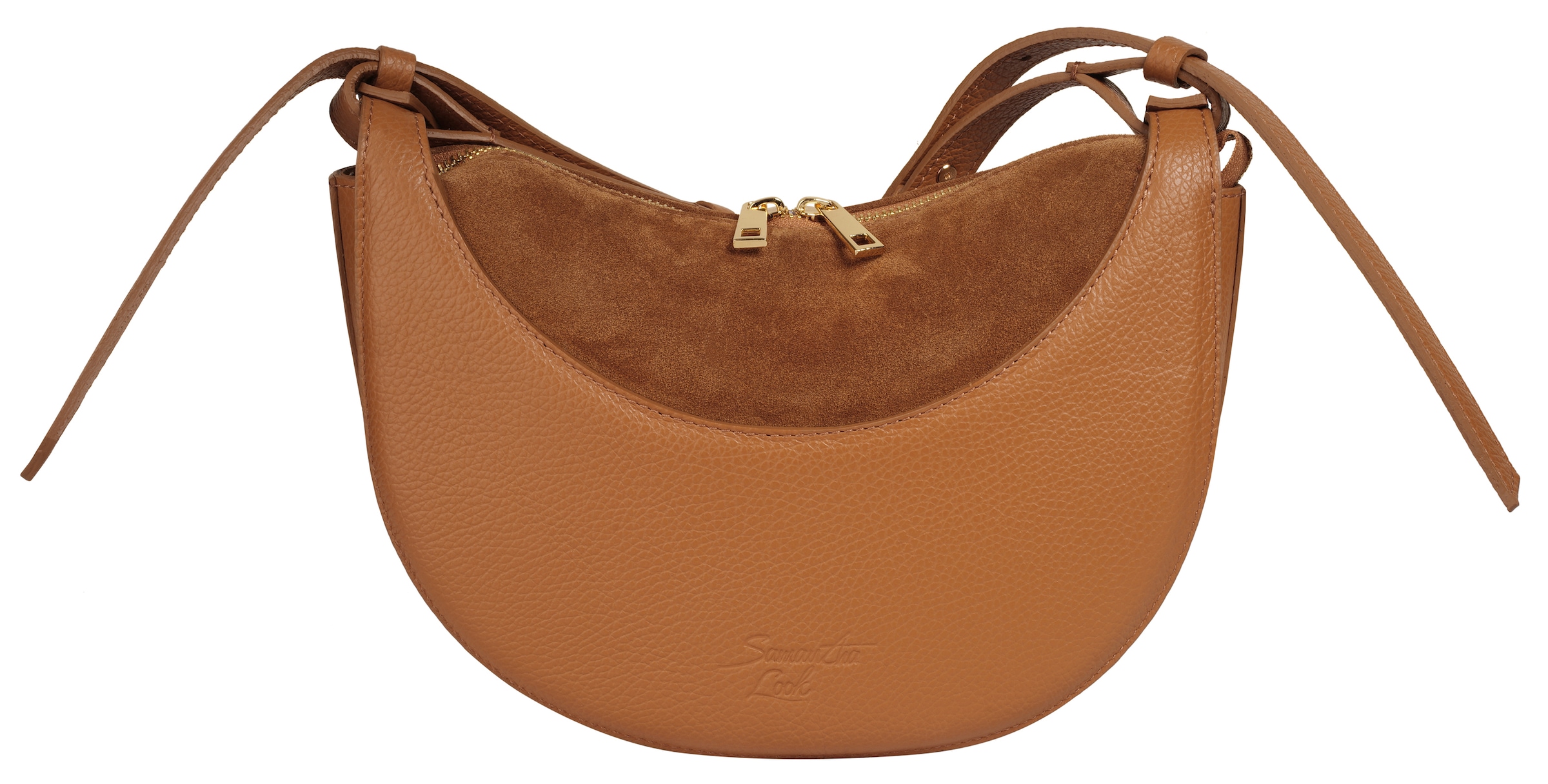 Samantha Look Umhängetasche echt Leder, Made in Italy