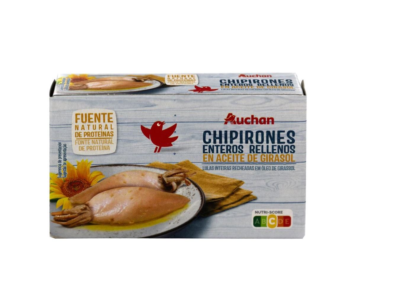 LULAS INTEIRAS AUCHAN RECHEADOS EM ÓLEO 115(72)G