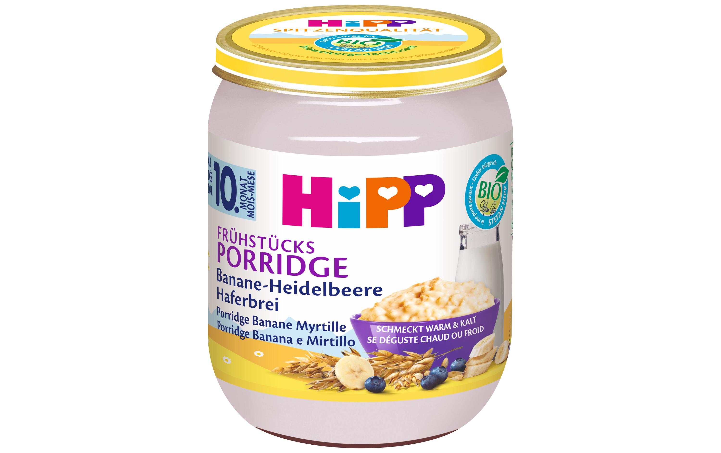 Porridge Banane-Blaubeere Haferbrei 160 gFrühstücks-Porridge Banane-Blaubeere Haferbrei