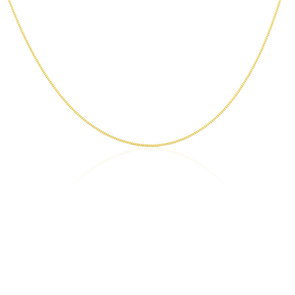Chaîne Ixia Maille Gourmette Diamantee Or Jaune