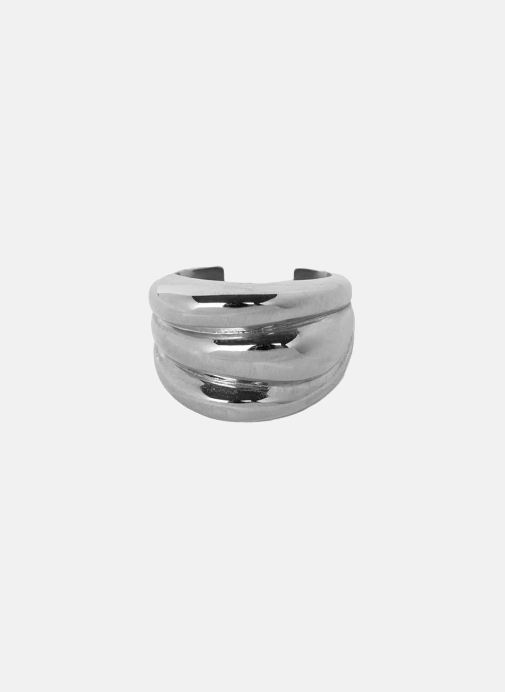 AMPHA - Bague large amorpha | Argent