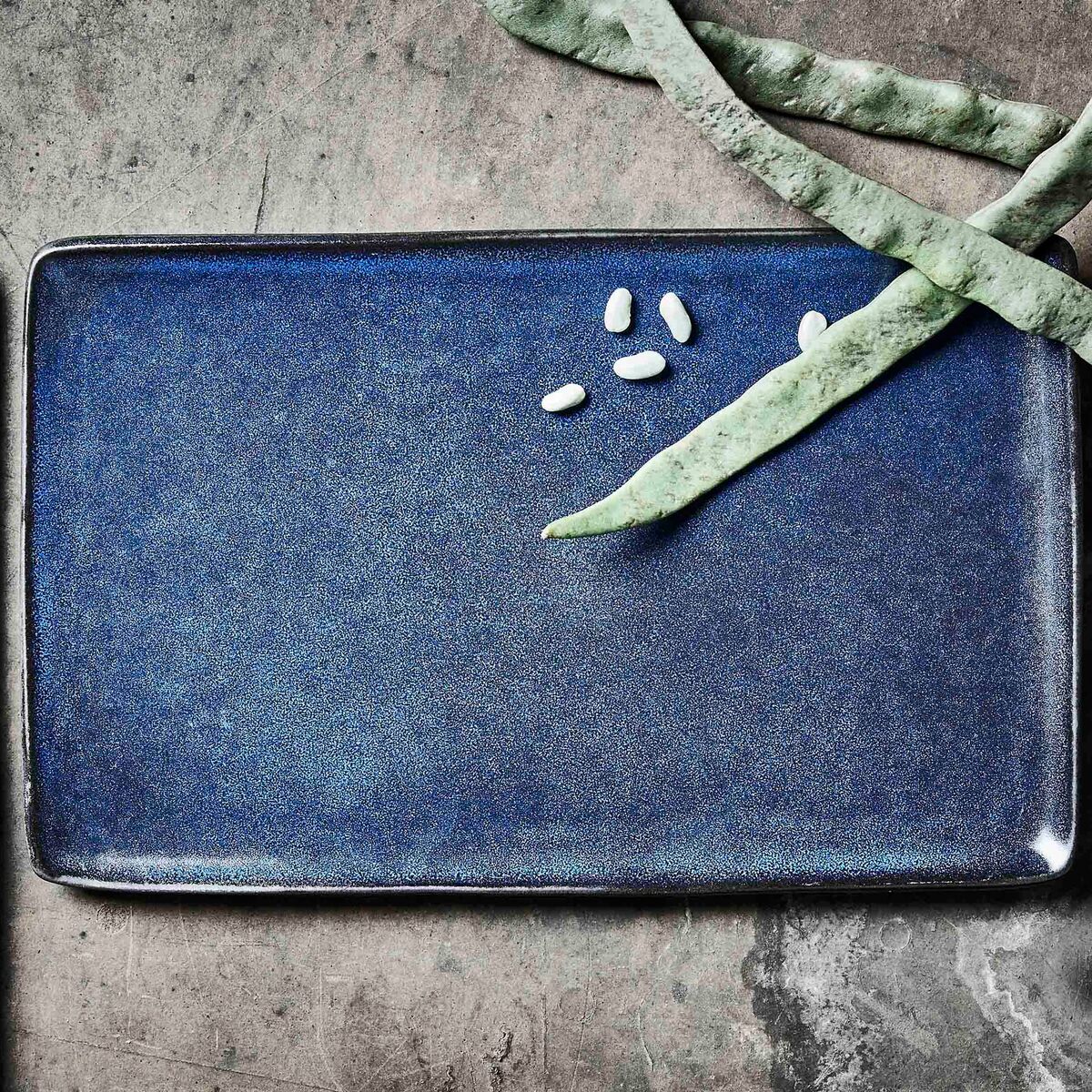 Tallerken Rektangulær 31,5 x 20 cm Midnight Blue
