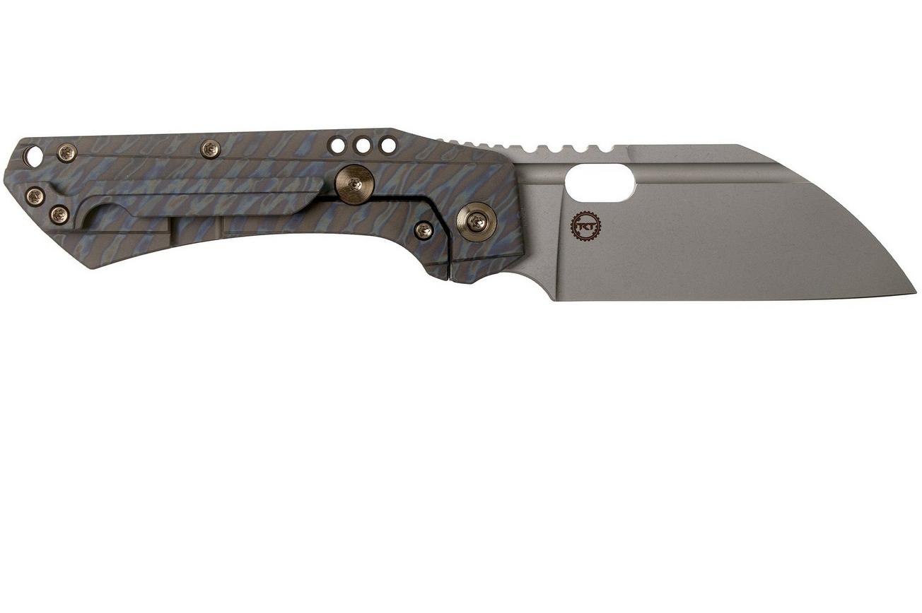 WE Knife Roxi 3 WE19072-3 Tiger Stripe Flamed Titanium zakmes, Todd Knife & Tool design