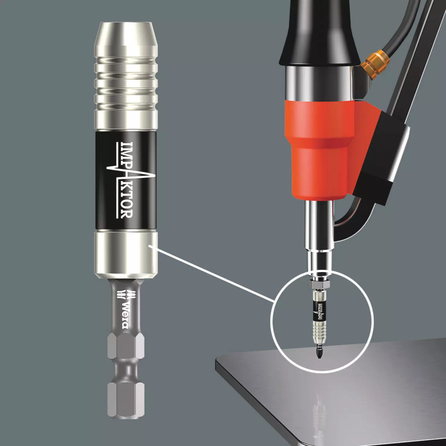 Wera 05057675001 Impaktor Bithouder met springveer en magneet - 1/4
