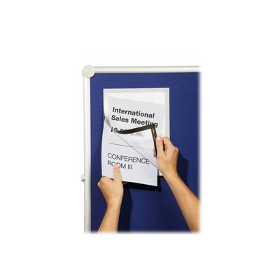 Durable Duraframe Grip - Cadre d'affichage auto-agrippant - A4 - argent - pour les surfaces en tissu