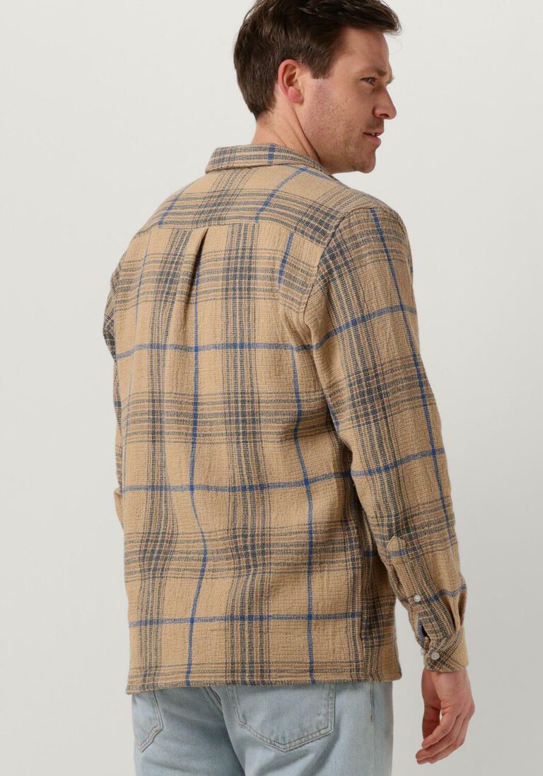WOODBIRD camel woodbird overshirt prize check shirt