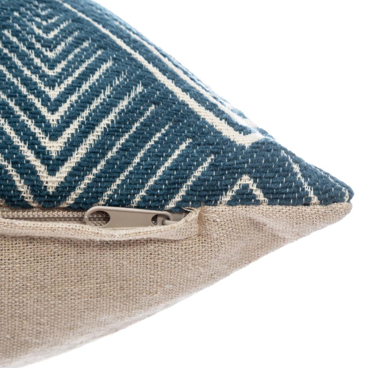 HOUSSE DE COUSSIN CHENILLE GEO BLEU 40X40CM