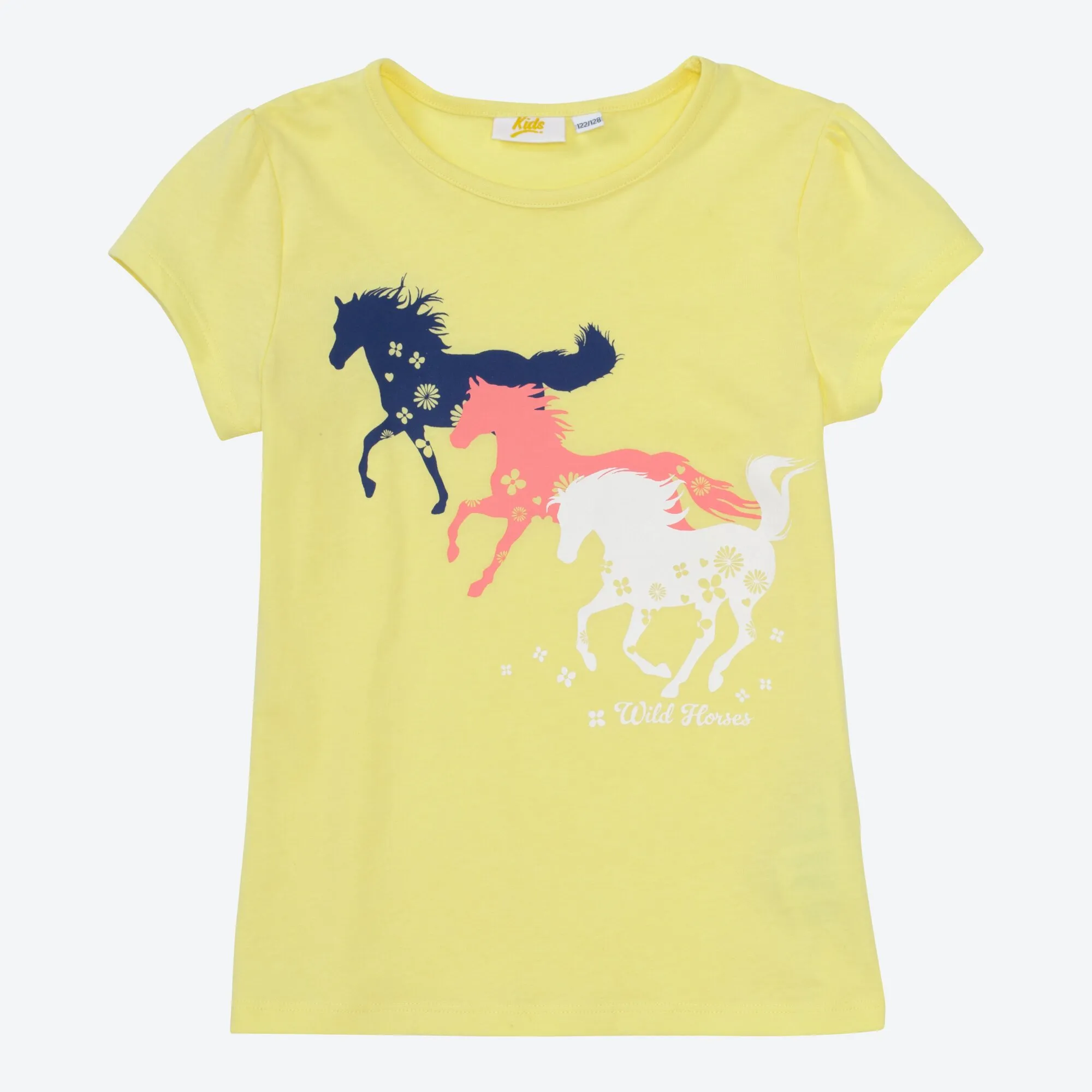 Mädchen-T-Shirt mit Pferde-Frontaufdruck
