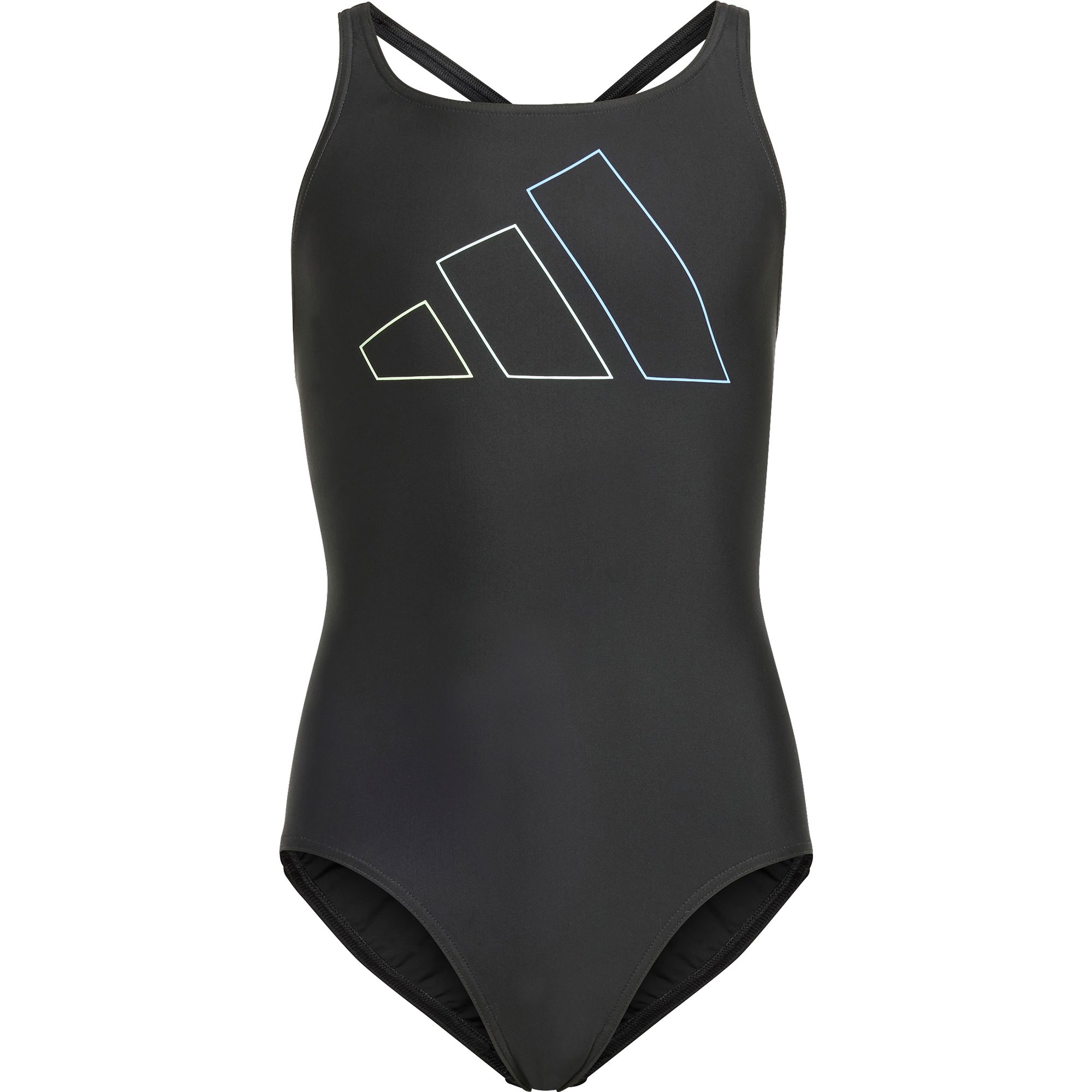 adidas Performance Big Bars Badeanzug Mädchen schwarz