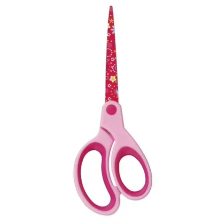 Herlitz Design Bastelschere Rechtshänder spitz 17 cm, 1 Stück, 3-fach sortiert