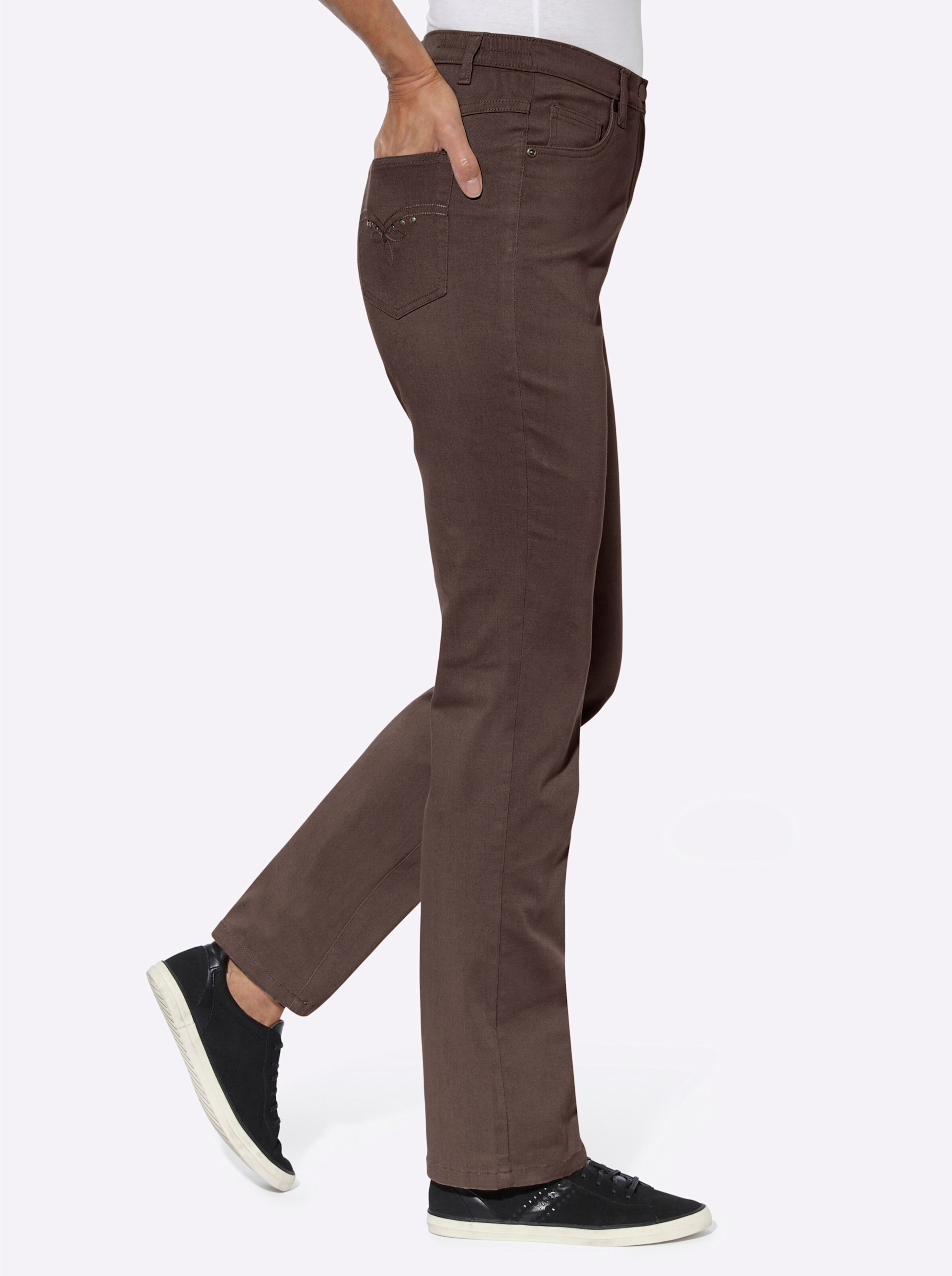 5-Pocket-Jeans in schoko