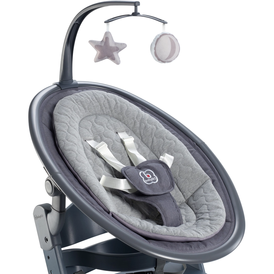 babyGO Hochhstuhl-Set Newborn Family Grey  Grey