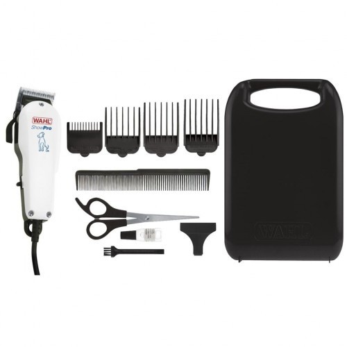 Kit de máquina de tosar pelos de animais de estimação, branco