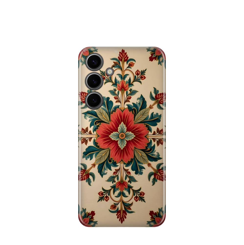 Samsung Galaxy S24 Plus Kunststoff Hülle Blüte des Orients - Orange