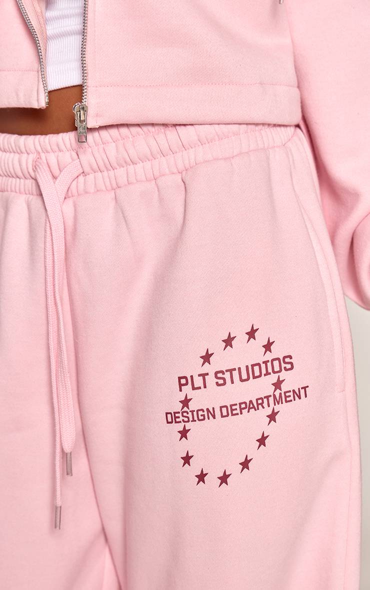 Rose Jogging Jambe Droite Avec Ourlet À Cordon De Serrage