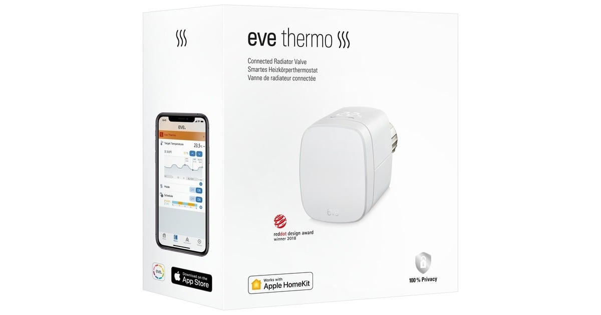 eveThermo Smart Radiator Valve verwarmingsregeling  (BLE, Thread)