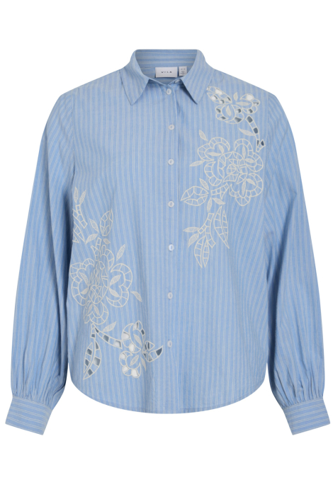 Vila blauwe dames blouse