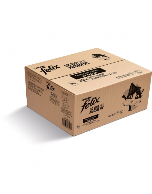 Felix Multibox Elke Dag Feest Mix Selectie In Gelei - Kattenvoer - Rund Tonijn Kip 120x85 g
