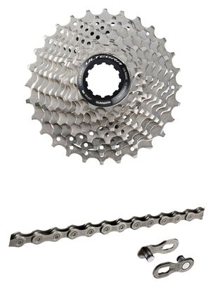 Pack Cassette Shimano Ultegra CS-R8000 11V 11-32   Chaîne Shimano XT/Ultegra HG701 Quick Link 11-Vitesses 116 Maillons