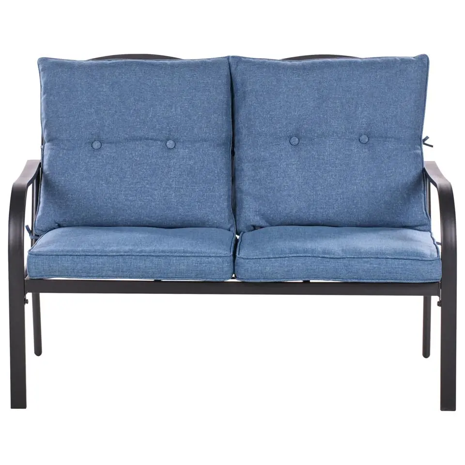 MESTRINO - Loungeset 4-zits - Blauw - Staal