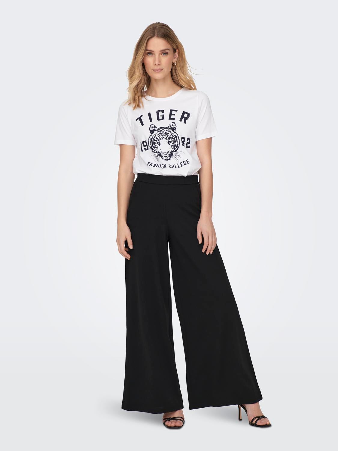 JDYTANJA Ausgestellt Hose mit weitem Beinschnitt Black