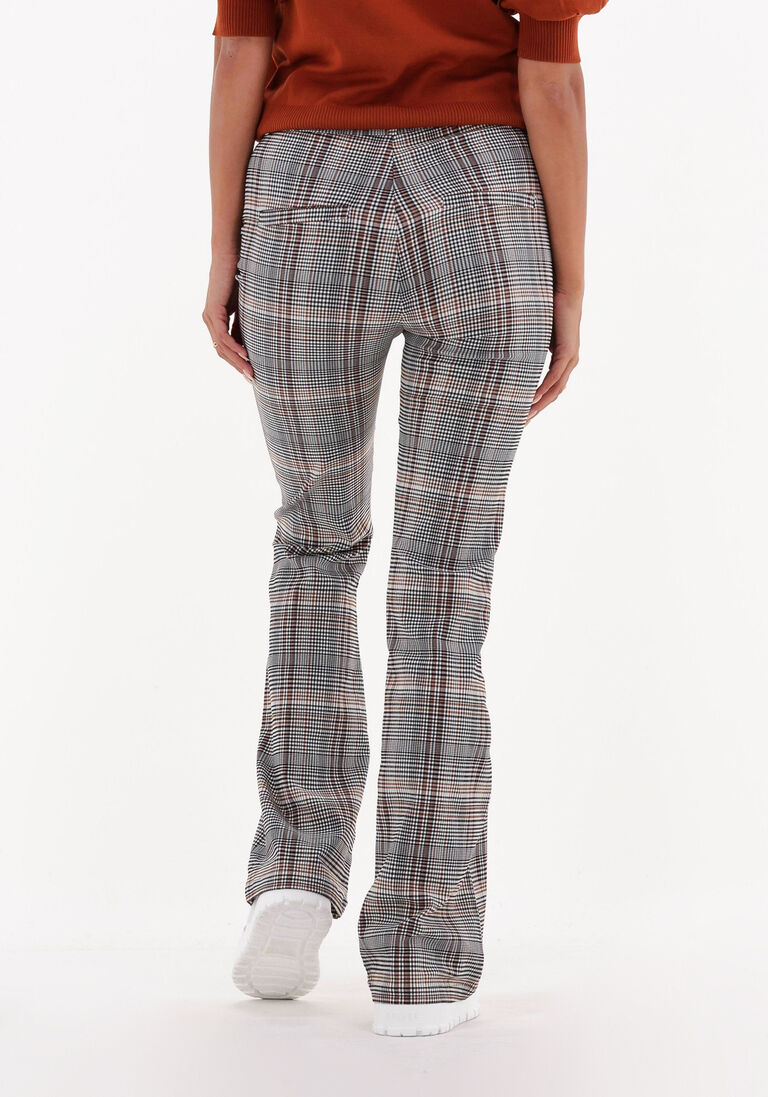 MINUS bruine minus flared broek carma check flared pants