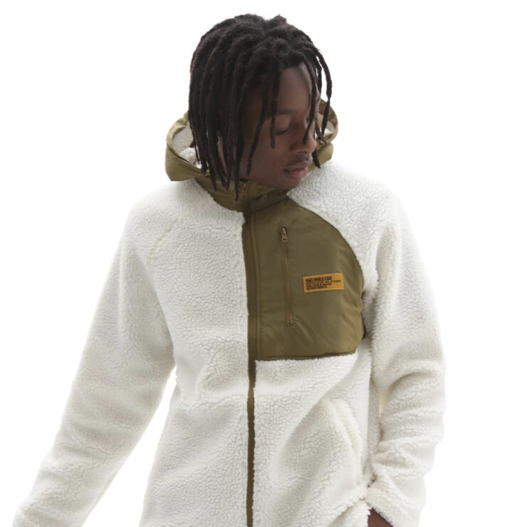 Vans world code sherpa full zip hoodie Black