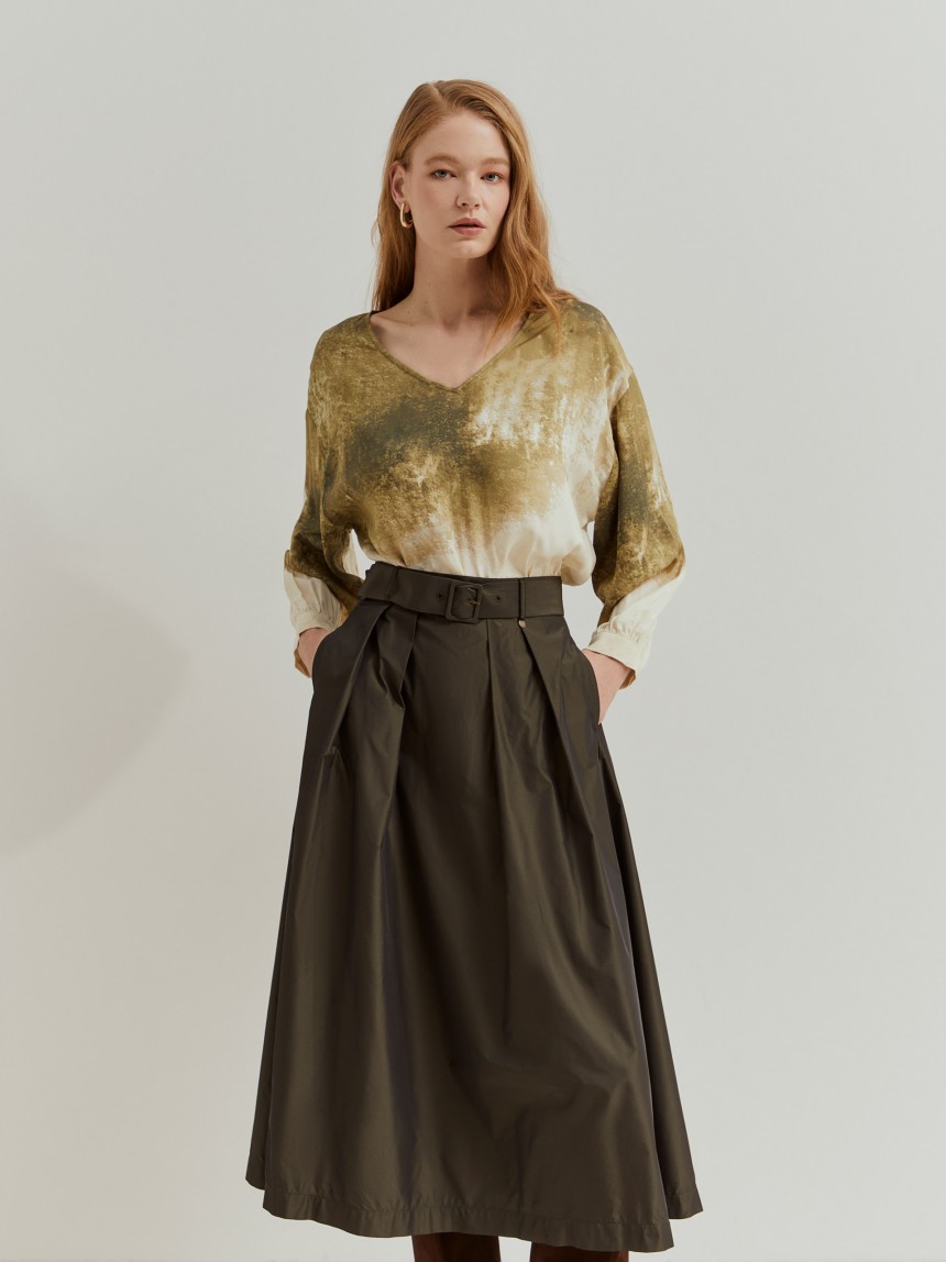 Blusa estampada fluída
