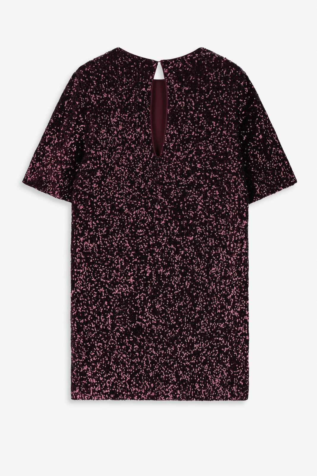 Bordeaux rode jurk met pailletten
